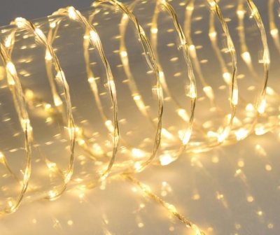 LED svetelná reťaz s priesvitným káblom 120 ks žiaroviek